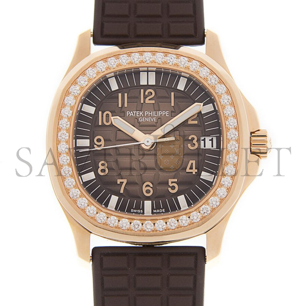 P**ek Ph**ppe aquanaut luce automatic diamond brown dial ladies watch 5068r-001
